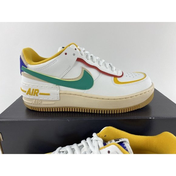 Nike Air Force 1 Shadow Multi Color Women's Sneakers Shoes White CI0919-118 - Picture 5 of 12